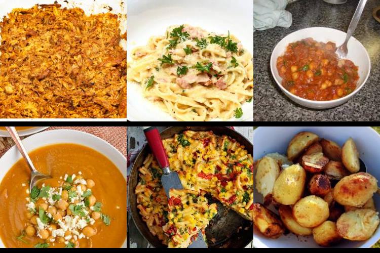 Evening Meal Plan - Week Commencing 20/12/2021