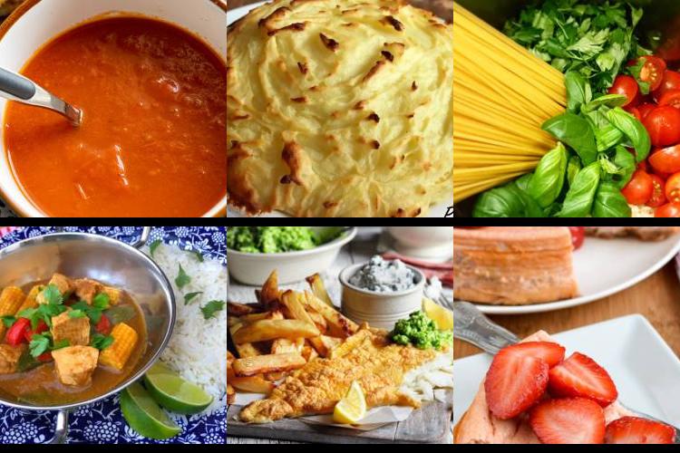 Evening Meal Plan - Week Commencing 27/09/2021