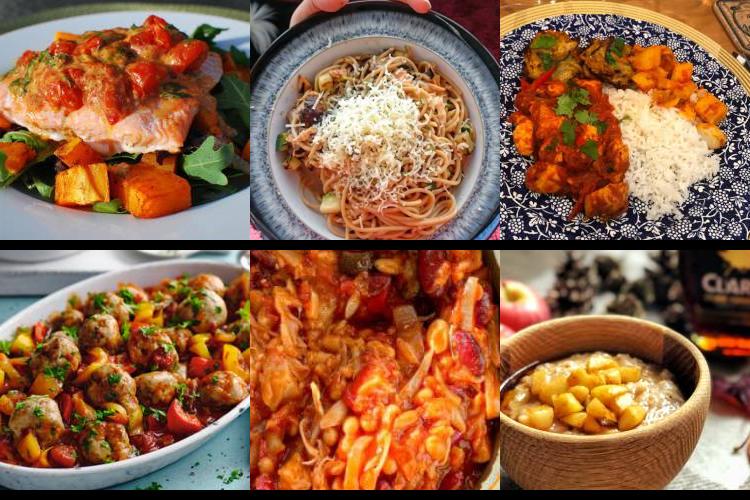 Evening Meal Plan - Week Commencing 25/10/2021