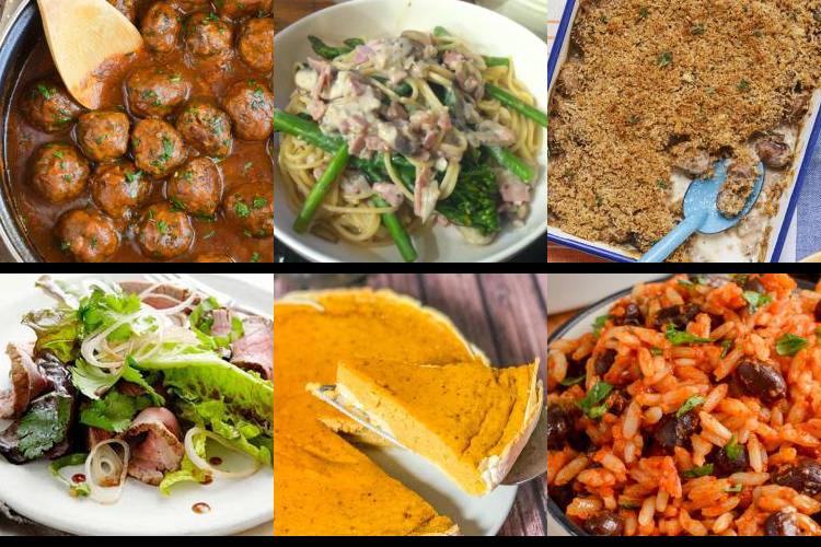 Evening Meal Plan - Week Commencing 29/11/2021