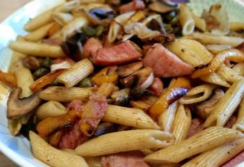 Sw Recipe: Gammon And Roasted Vegetable Pasta