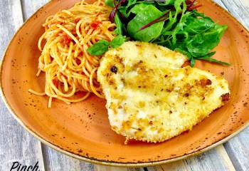 Low Syn Chicken Milanese With Spaghetti Pomodoro