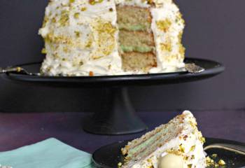 White Chocolate Pistachio Cake &Amp; 4 Year Bloggiversary Celebration!