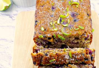 Blueberry Gingerbread Loaf With Fresh Lime Glaze