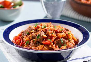 Greek Beef Stew With Orzo Pasta