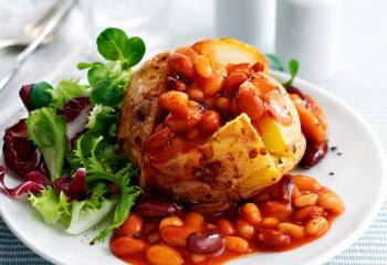 Jacket Potato With Mixed Beans And Salad