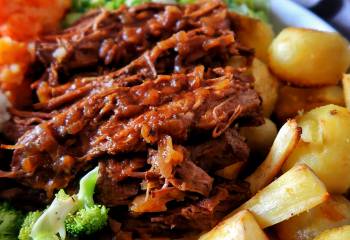 Slow-Cooker Beef Brisket With Rich Onion Gravy