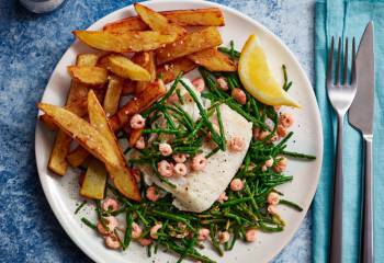 Cod With Shrimps And Samphire