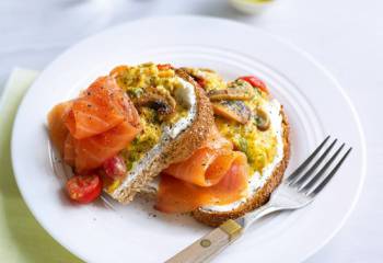 Smoked Salmon And Dill Scrambled Eggs