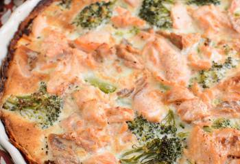 Salmon And Broccoli Quiche