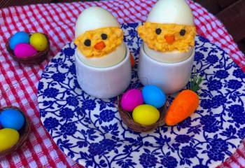 Deviled Easter Egg Chicks | Slimming Friendly