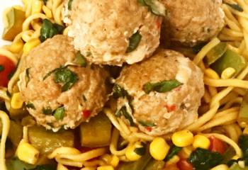 Syn Free Asian Style Pork & Spinach Meatballs