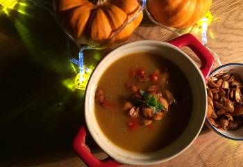 Roasted Cocoa And Spiced Pumpkin Soup