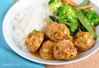 Chicken And Mango Meatballs With A Spicy Mango Sauce