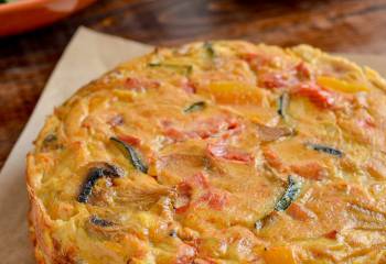 Dairy Free Crustless Bacon And Vegetable Quiche