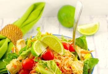 Thai Chicken Noodle Salad With Peanut Lime Dressing