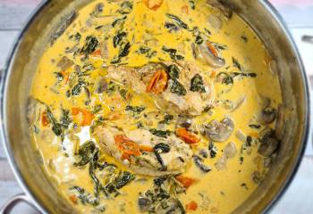 Chicken With Creamy Spinach &Amp;Amp; Parmesan Sauce | Slimming Friendly Recipe
