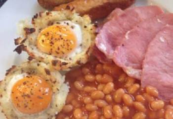 Eggs In Hash Brown Nests ( Slimming World Friendly)