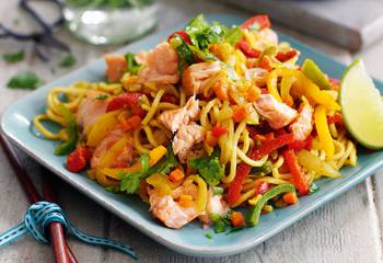 Slimming Worlds Spicy Hot-Smoked Salmon Noodles Recipe